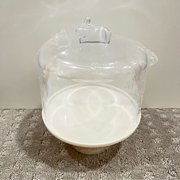 Target Dining Target Bullseye Bunny Rabbit Cake Stand And Cover Nwt